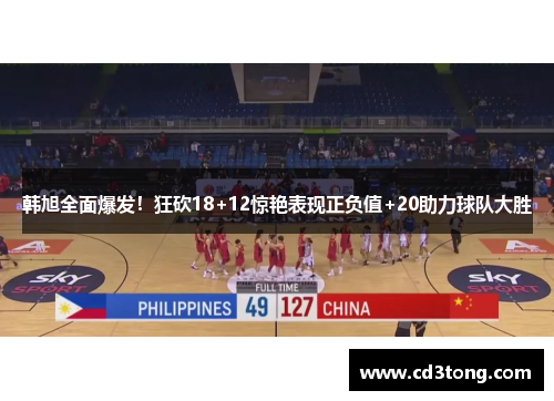 韩旭全面爆发！狂砍18+12惊艳表现正负值+20助力球队大胜